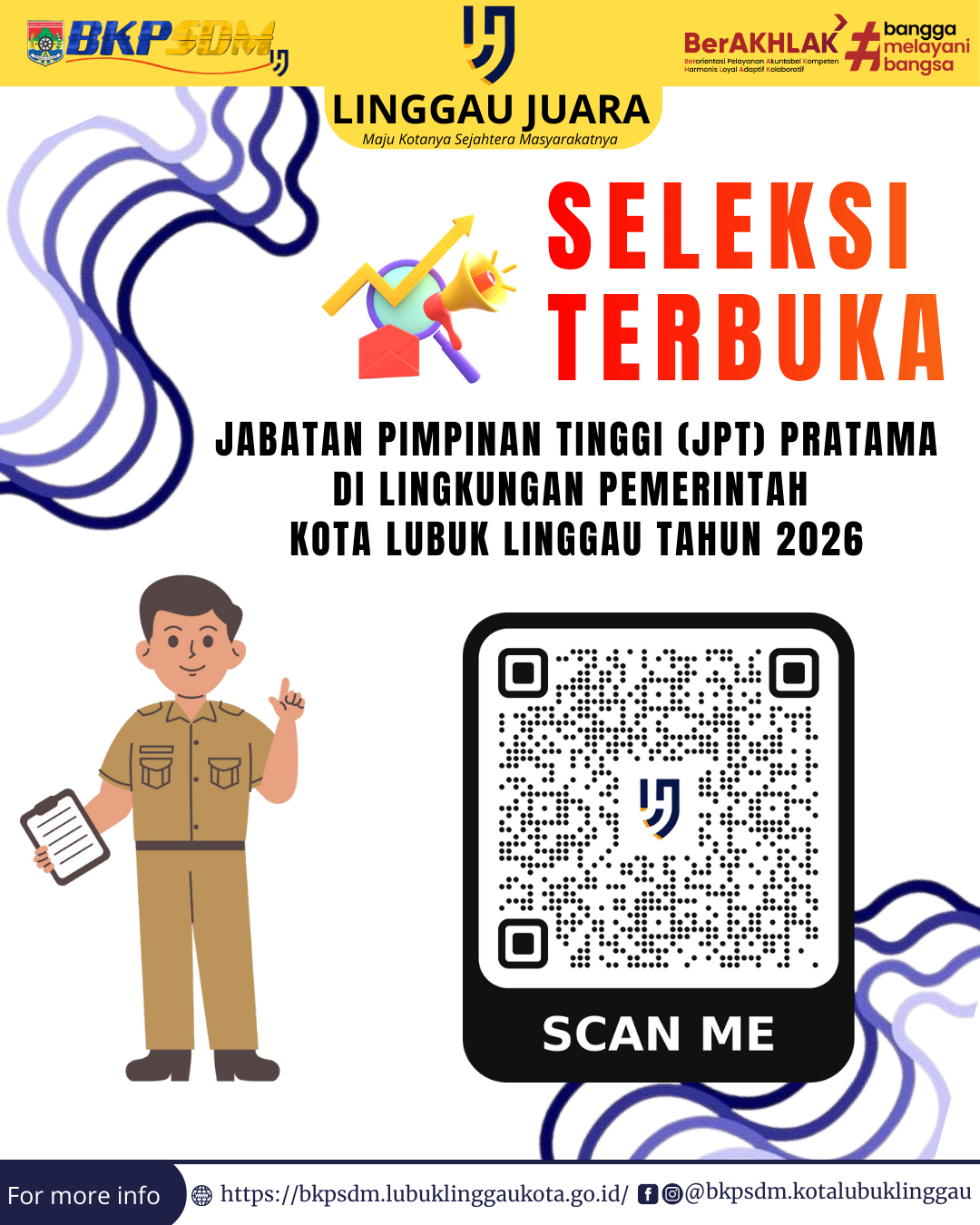 Seleksi terbuka Jabatan Tinggi (JPT) Pratama di Lingkungan Pemerintah Kota Lubuk Linggau Tahun 2026